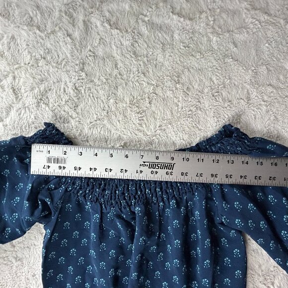 ETT:TWA Anthropologie Womens Navy Purple Floral Printed Paisley Romper XS New - Picture 5 of 8